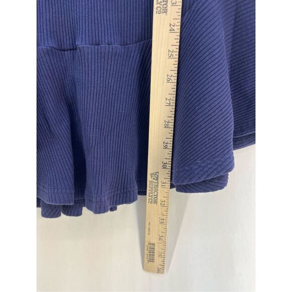 MINKPINK Romanticize Drawstring Ribbed Dress Navy Size L - Picture 9 of 11